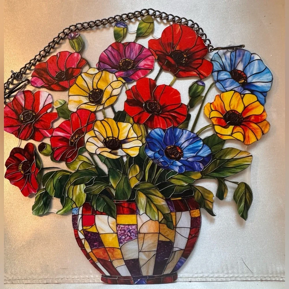 Colorful Acrylic Stained Glass Butterfly, Bouquet or Paw Suncatcher: PICK ONE